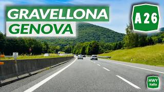 A26 Autostrada dei Trafori | GRAVELLONA TOCE - GENOVA VOLTRI | Full route