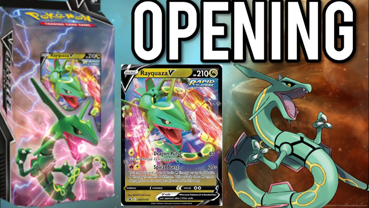  Pokemon TCG: V Battle Deck - Rayquaza : Toys & Games