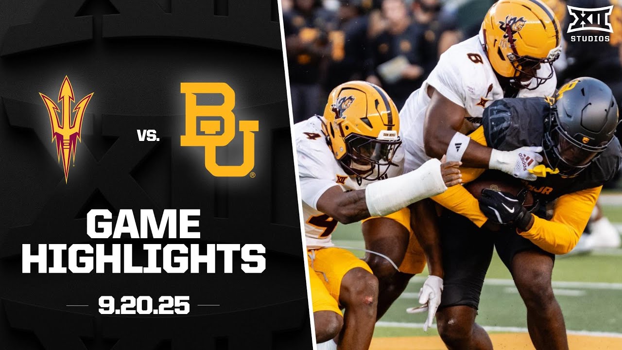 Arizona State vs. Baylor Game Highlights 2025 Big 12 Football YouTube