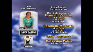 SIMON GAETAN ~ Long Obituary