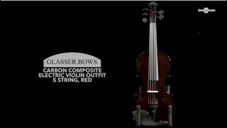 Glasser Carbon Composite Electric Violin Outfit, 5 String, Red | Gear4music