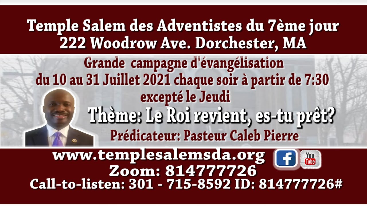 Temple Salem Campagne D Evangelisation 21 Youtube
