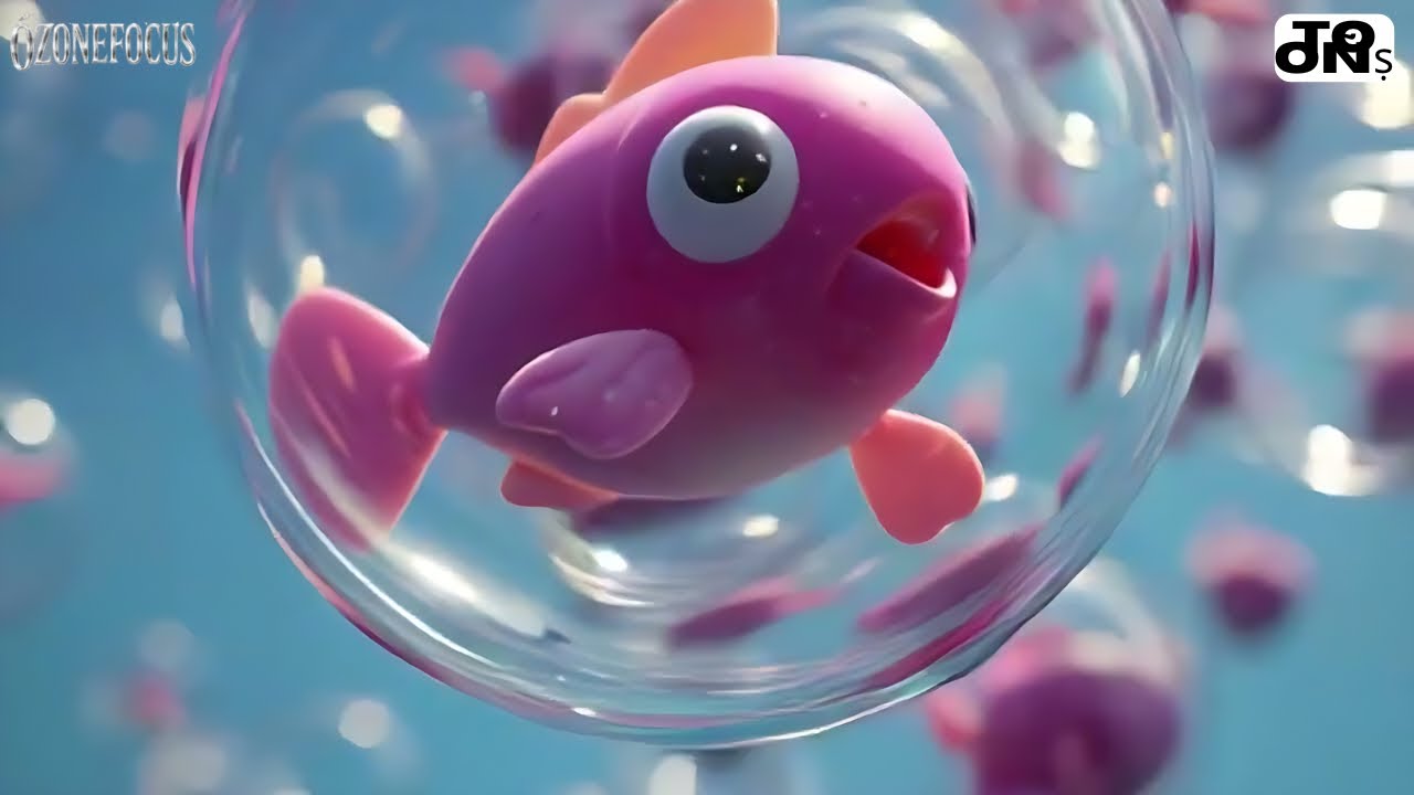 Fish Swish Swish Swish 🐟 | Colorful 3D Cartoon Rhyme | Ocean Fun Song