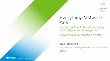 VMware Aria Automation - Setting up Aria Automation Config for Configuration Management