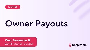 Owner Payouts - Hospitable Town Hall, November 12, 2025