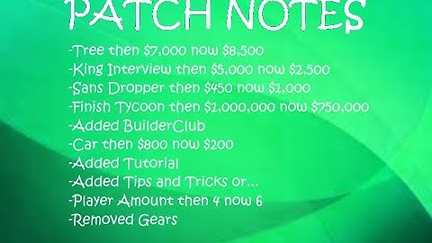 Patch Notes - Robot Tycoon 150 Visits