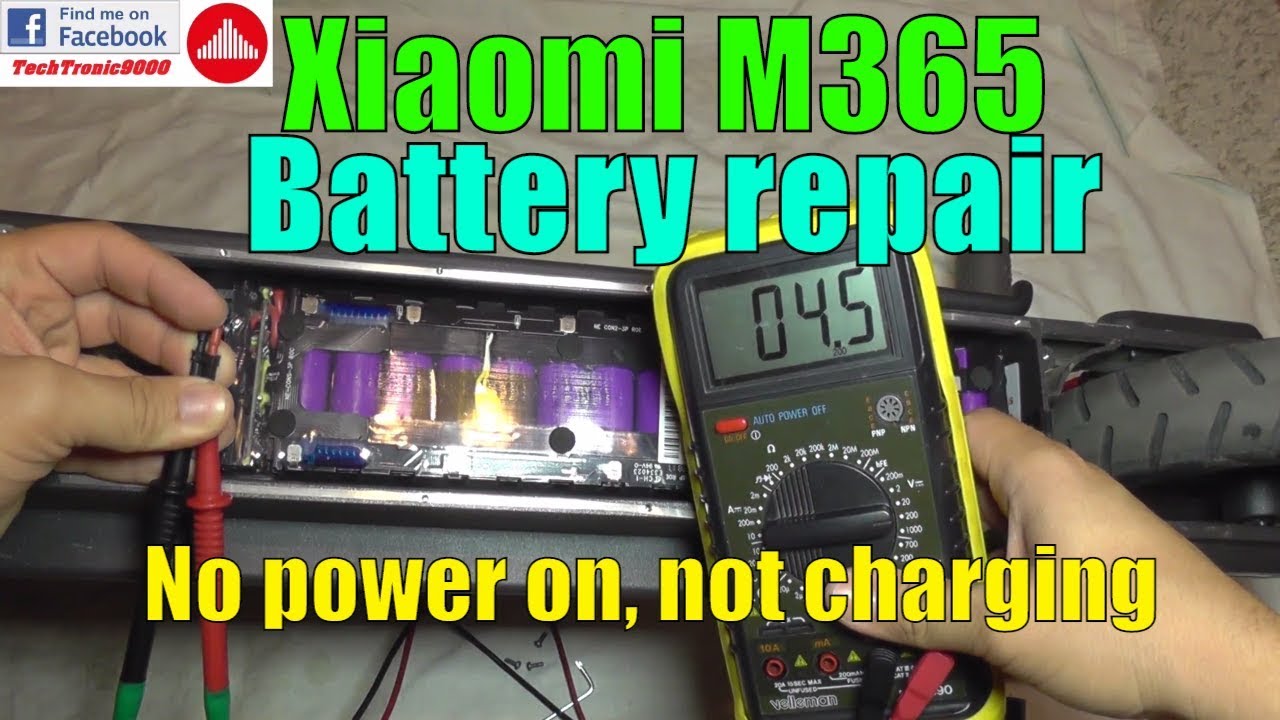 Xiaomi M365  Battery Repair, No Power ON, Not Charging  YouTube