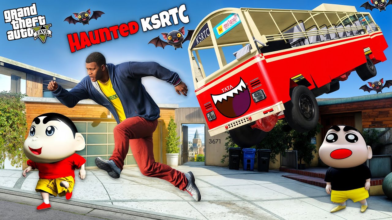 🔥 Franklin & Shinchan's Cursed KSRTC Bus in GTA 5 Malayalam