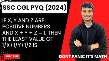 If x, y and z are positive numbers and x + y + z = 1, then the least value of 1/x+1/y+1/z is