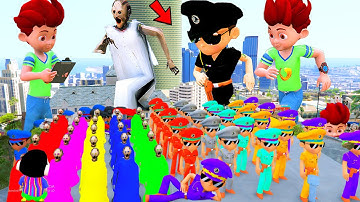 😁🤣 Little Singham Shinchan Kicko Attacked On Granny & Kaal  In GTA 5 | Gta 5 Gameplay