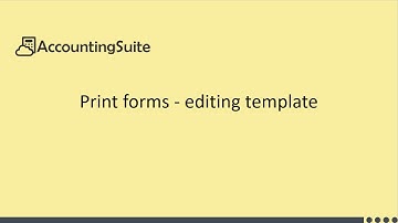 Print forms - Editing template