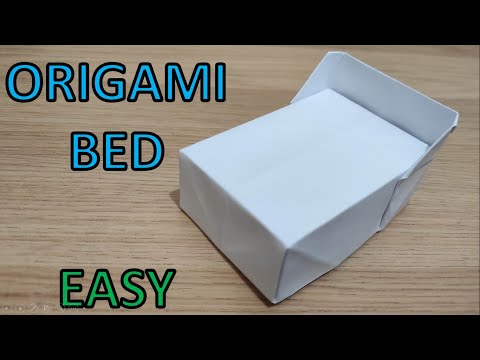 HOW TO MAKE A PAPER BED ORIGAMI INSTRUCTION | KAĞITTAN YATAK NASIL YAPILIR? | ORİGAMI FURNITURE