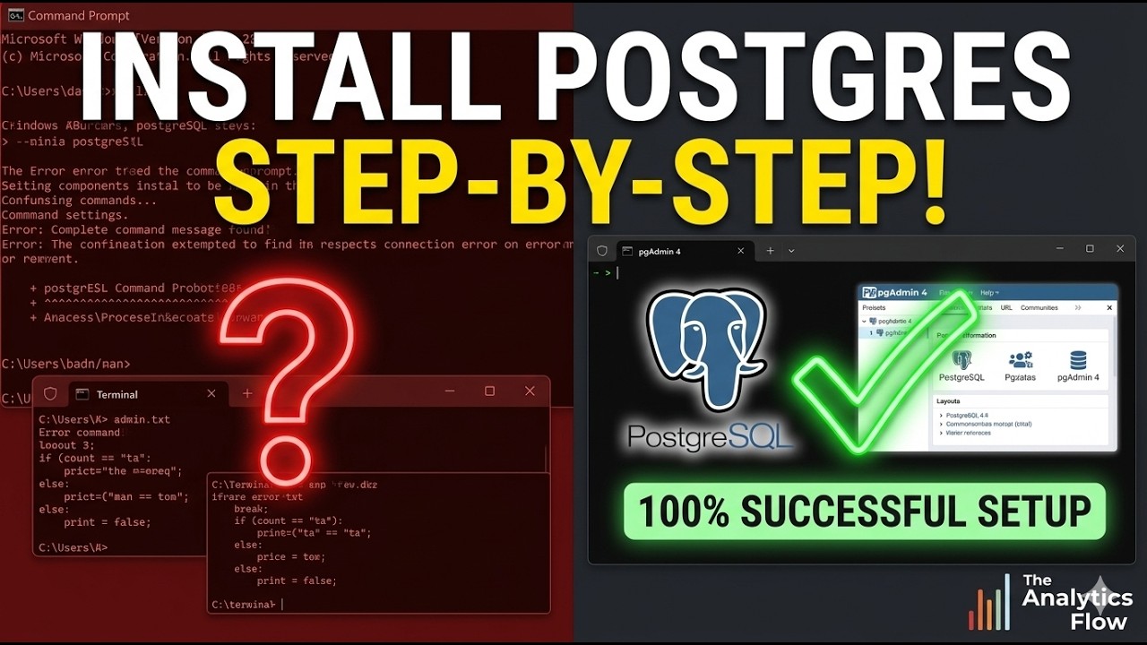 How to Install PostgreSQL & pgAdmin 4: Step-by-Step SQL Setup Guide ...