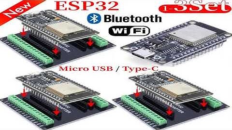 1-3Set ESP32 WROOM-32 CH340C Development Board TYPE-C Micro USB WiFi+Bluetooth Ultra-Low Power Con
