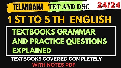 English textbooks explanation for TS TET and DSC