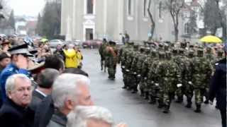 Parada militara la Beius de 1 Decembrie 2012