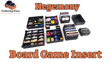 Hegemony - Board Game Insert / Organizer - Instructional Video - By Tinkering Paws