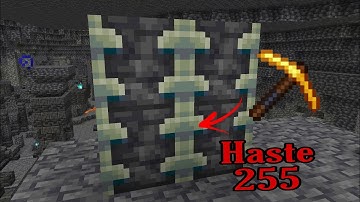 Reinforced deepslate vs haste 255