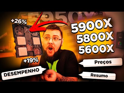 O MELHOR PROCESSADOR PARA GAMES RYZEN 9 5900X, 5800X, 5600X | Preços, Desempenho, Especificações...