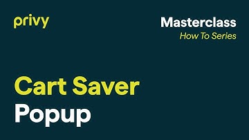 Cart Saver Popup | How-To Series