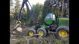 John Deere 1470E IT4 | H480C | Kácení krajové stěny