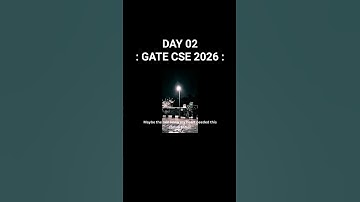 DAY - 02 of GATE CSE 2026 || #studywithme || #study #motivation #journey