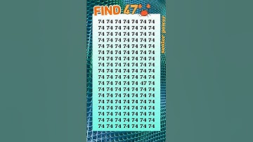 Find 47, #quiz, #puzzle, 1minute quiz break. let your brain rest, and prevent dementia as well.