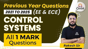 GATE 2021–2025 Control Systems PYQs (ECE/EE) (1 Mark) | LIVE Practice & Concept Discussion #gate2026