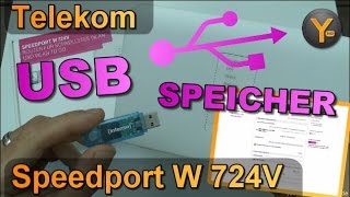 Telekom Speedport W724V: Freigabe von USB-Datenträgern im Netzwerk / NAS Funktion einrichten