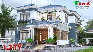 Chỉ 1,2 tỷ trọn gói mẫu nhà 2 tầng mái Nhật siêu đẹp