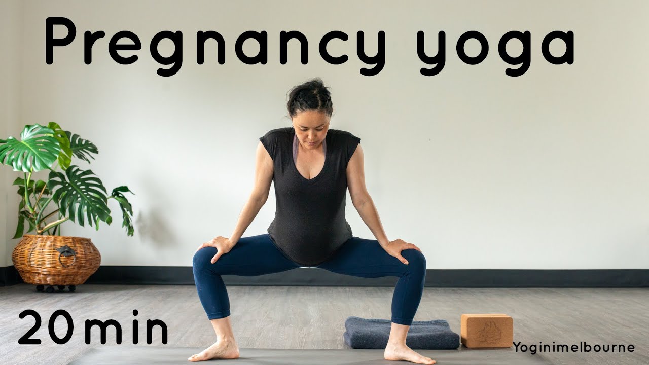20min Pregnancy yoga standing flow, gentle full body class, feel your  best