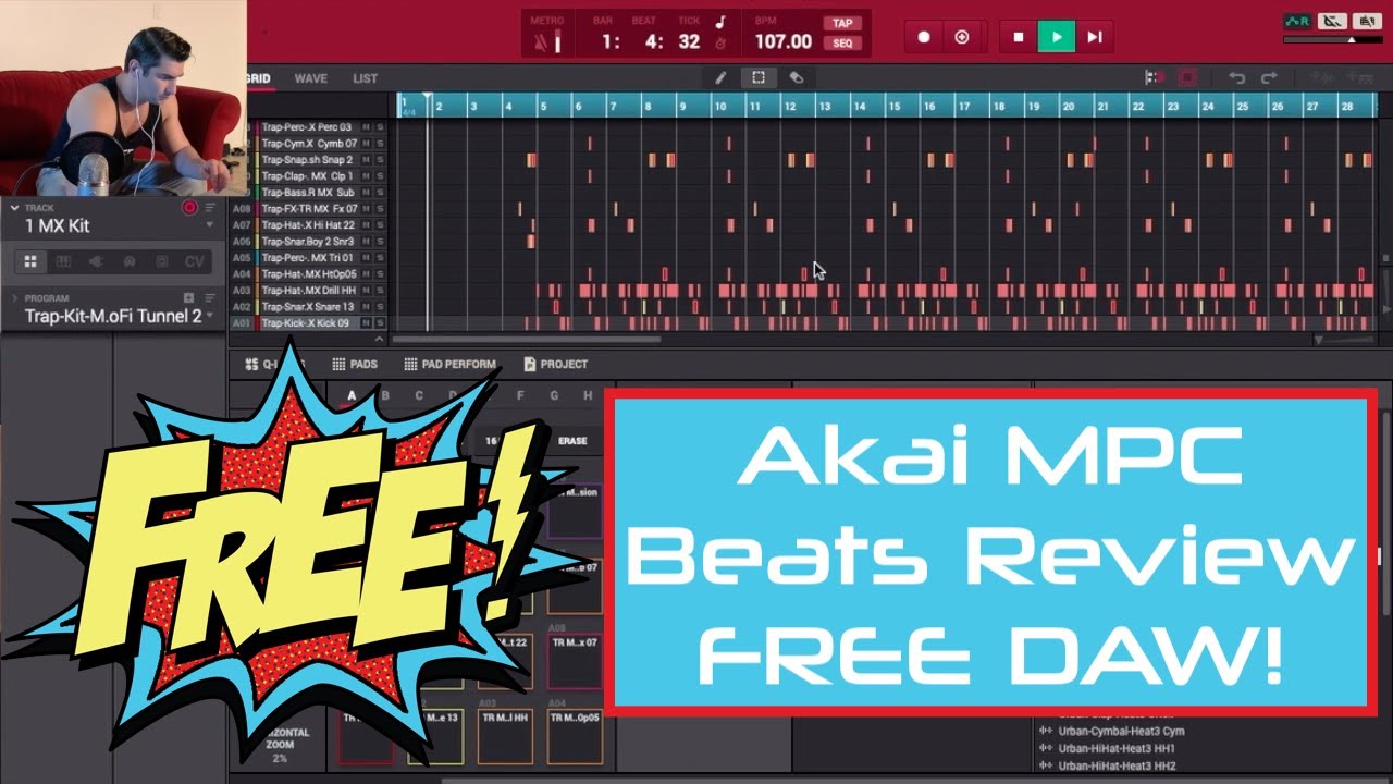 DTM・DAW AKAI MPC STUDIO MPC Studio Drum Pad Controller With Assignable TouchStrip