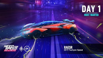 Need For Speed: No Limits | 2019 RAESR Tachyon Speed (Paradise Lost  - Day 1 | Most Wanted)