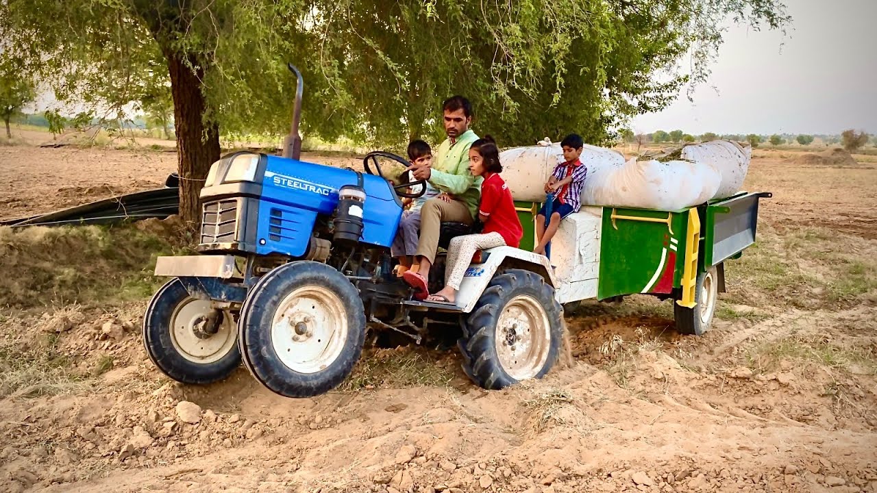 New Holland 3600 || Escort Steeltrac 15 Mini Tractor Trolley With Loading