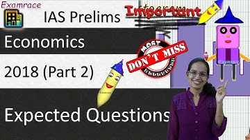 Expected Questions on Economics 2018 - UPSC IAS Prelims (Part 2) FBIL, Ashgabat, WTO Boxes