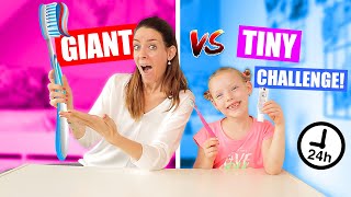 GIANT vs. TINY CHALLENGE!! [24 uur Challenge] ♥DeZoeteZusjes♥