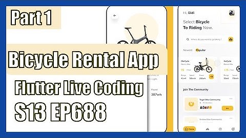 [Flutter] Flutter Live Coding EP688 (Bicycle Rental App Part 1)