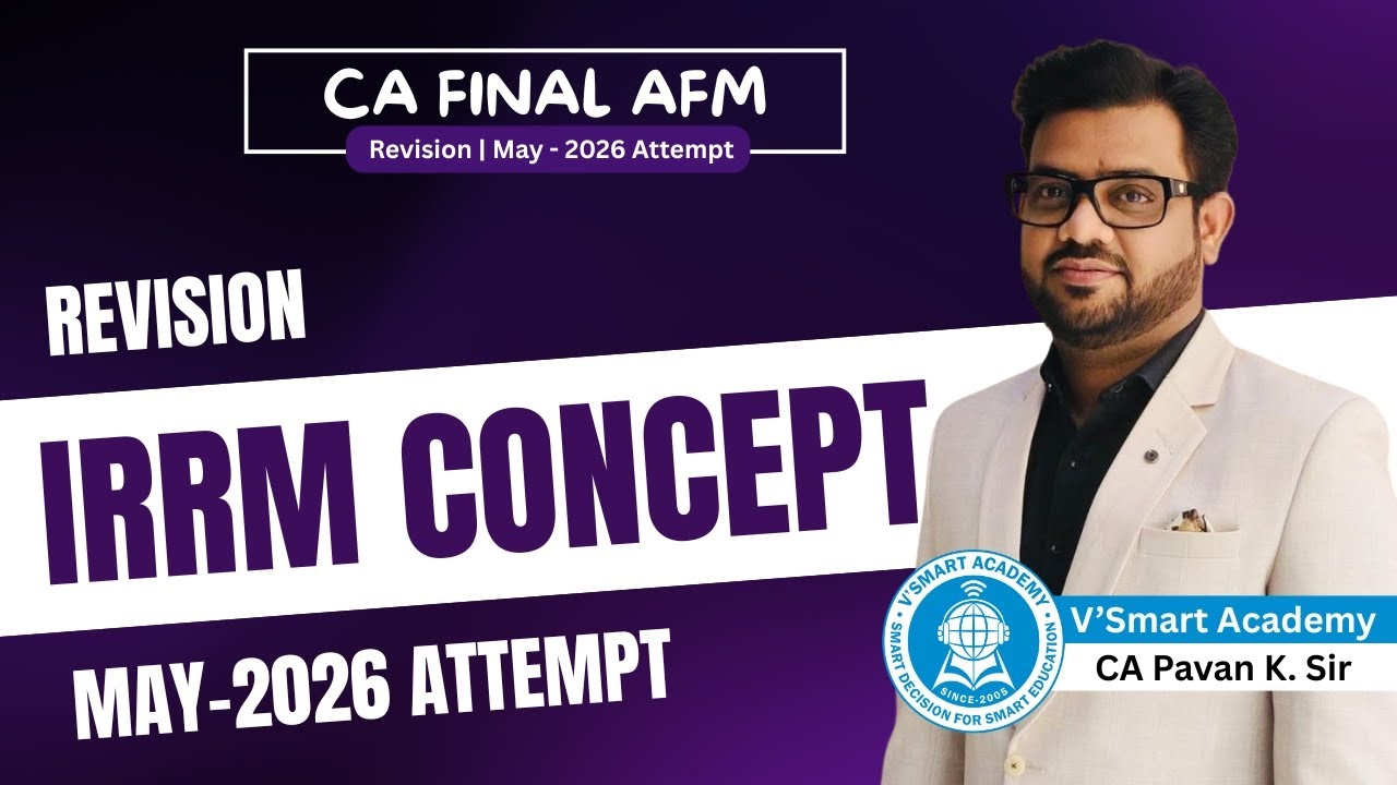 👉 CA Final AFM 🚀 | IRRM Only Concept 📈 | One Shot Revision 🔥 | May 2026 Attempt 📚✨