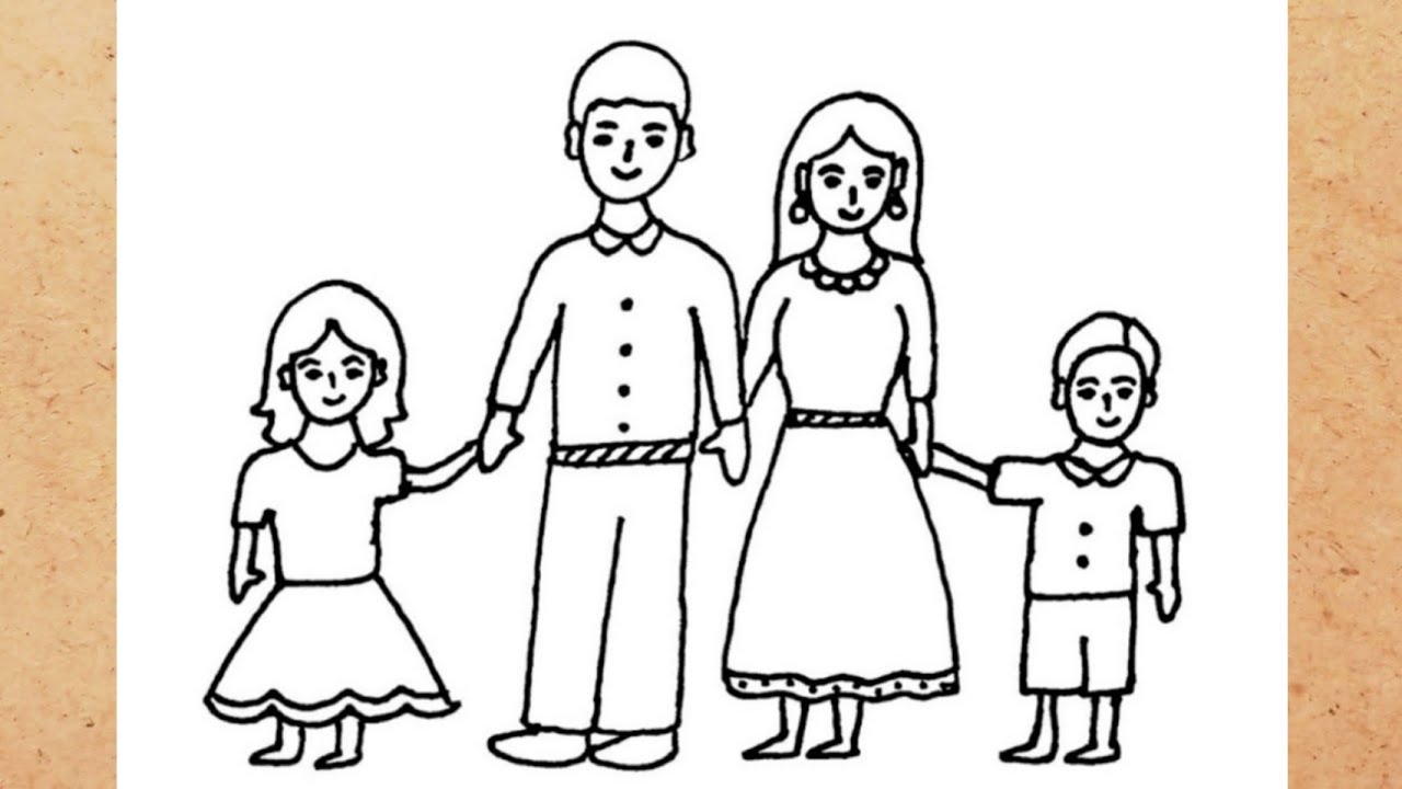 Kids drawing happy family picture Stock Vector by porjai 41259637