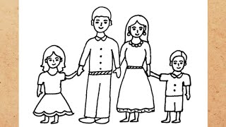 Family drawing Vectors  Illustrations for Free Download  Freepik