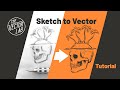 Convert Drawings Into VECTOR Graphics • Illustrator & Procreate Tutorial