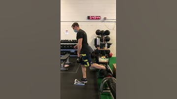 Rear foot elevated split squat - Slant board heel float
