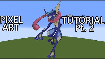 Minecraft Pixel Art Tutorial - Greninja (Pokémon) Part 2