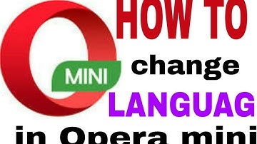 How to change language in Opera mini