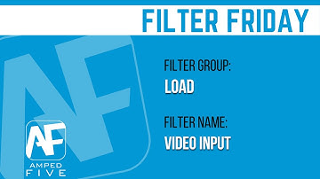 Video Input Filter: Captures a Video Input Feed for Processing in Amped FIVE