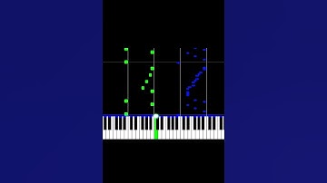 Pacman theme from Pacman - Hard mode [Piano Tutorial] (Midi visualizer)