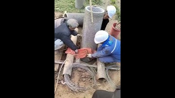 Amazing installing concrete pipe underground with simple tool #satisfying