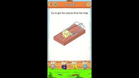 Braindom 2 Level 67 Try to get the cheese from the trap Answers and Solutions