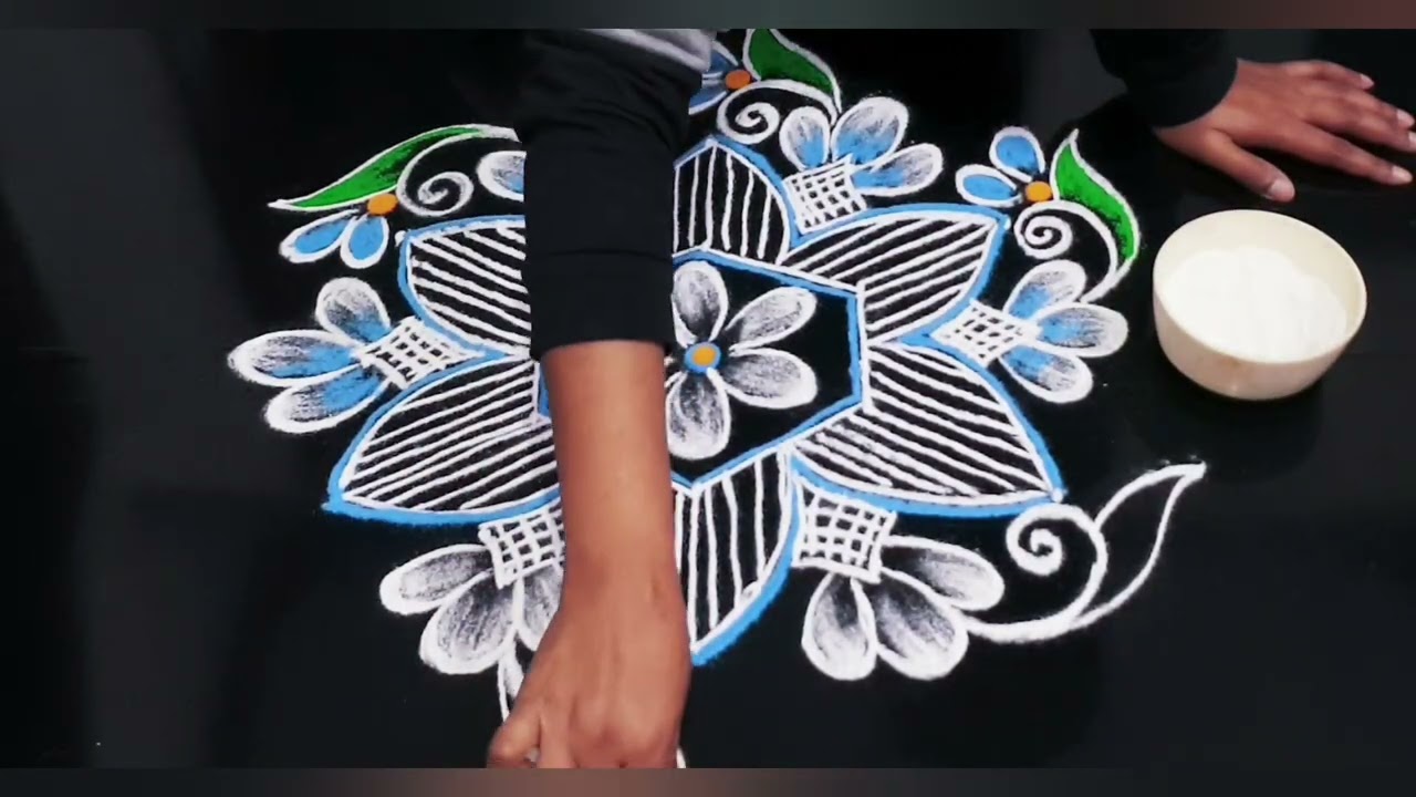 2 beautiful poo kolam 🌼 🌼