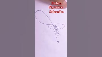 Farhan 2 different signature style✨#signature #trending #calligraphy #handwriting